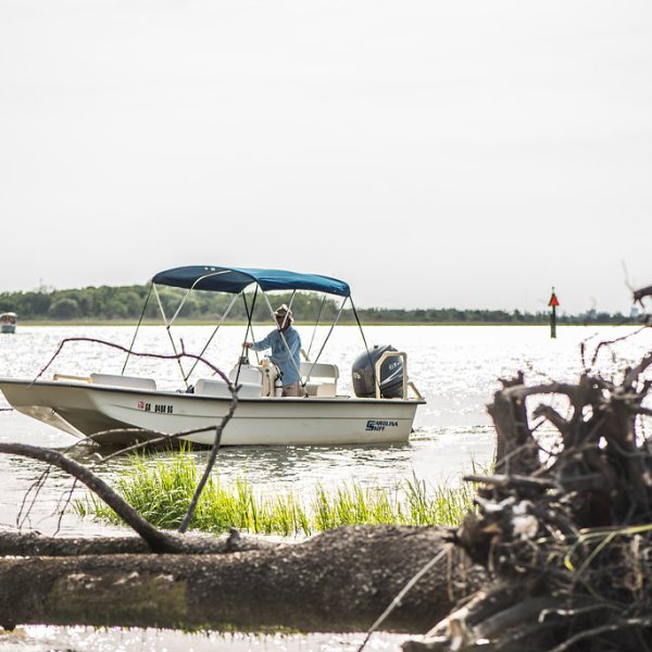 dropping clients off at the island