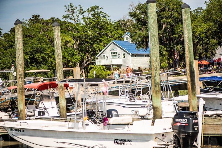 view of the boats docked in the harbor