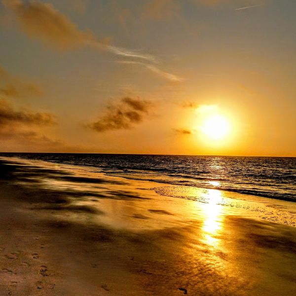 sunset from the beach