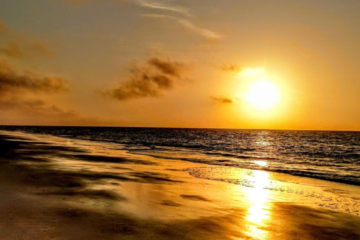 sunset from the beach