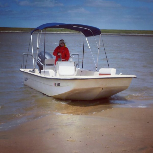 the Captain parking ashore