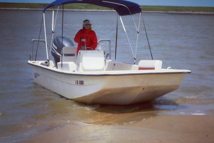 the Captain parking ashore